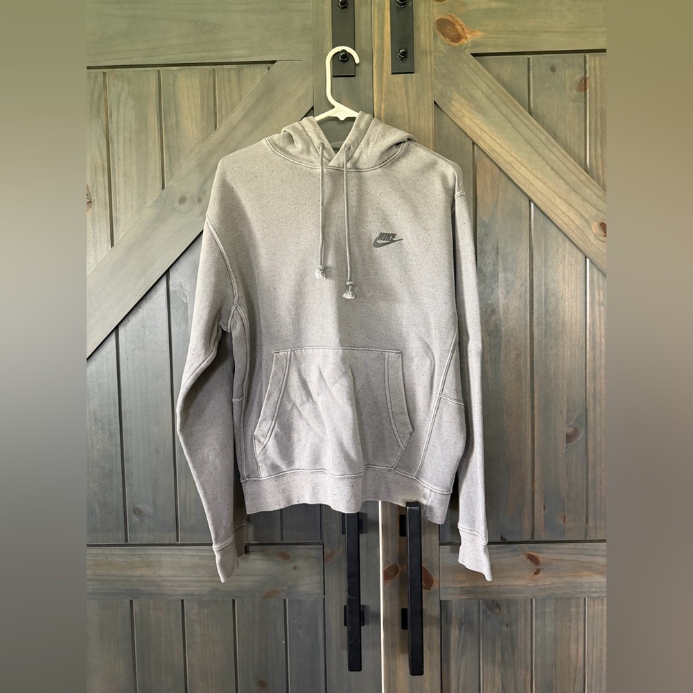 Nike Light Gray Crewneck Hooded Sweatshirt